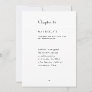Bestes Kapitel unseres Lebens Book Format Save The Date