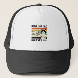 Bestes Katzendaddy Aller Zeiten Retro Katzendampfs Truckerkappe