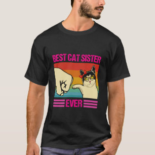 Bestes Katzenschwester-aller-Zeiten Lustiges Katze T-Shirt