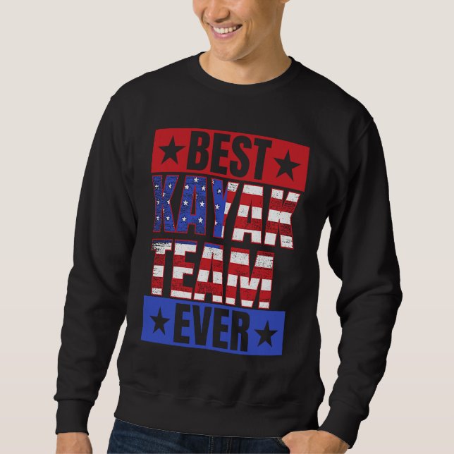 Bestes Kayak-Team je Kayaking Kayaker-Boot-Gra Sweatshirt (Vorderseite)