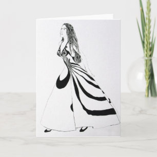 Bestes Kleid - leere Gruß-Karte Karte