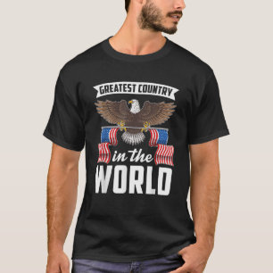 Bestes Land der Welt - Adler USA Flag 4. O T-Shirt