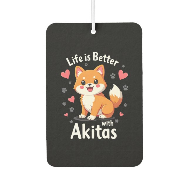 Bestes Leben mit Akita Tank Top Autolufterfrischer (Vorderseite)