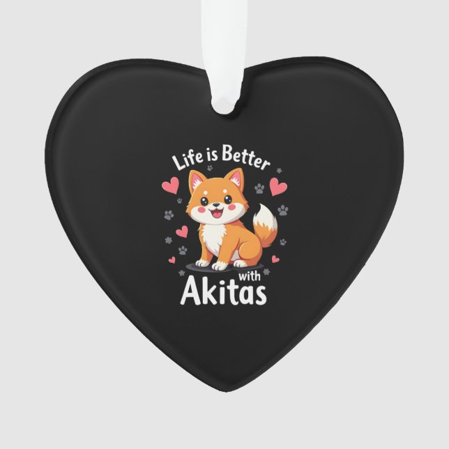 Bestes Leben mit Akita Tank Top Ornament (Vorderseite)