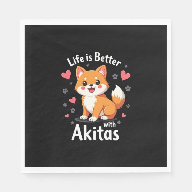 Bestes Leben mit Akita Tank Top Serviette