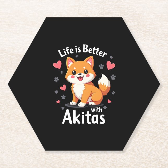 Bestes Leben mit Akita Tank Top Untersetzer (Vorderseite)