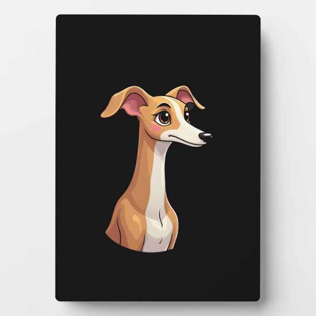 Bestes Leben mit Arabian Greyhound Long Sleeve T-S Fotoplatte (Vorderseite)