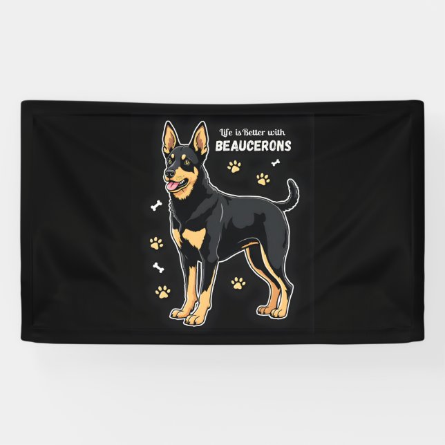 Bestes Leben mit Beauce Sheepdog Top Banner (Horizontal)