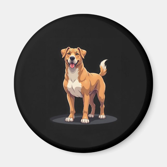 Bestes Leben mit dem Dogo Canario Long Sleeve T -  Magnet (Vorne)