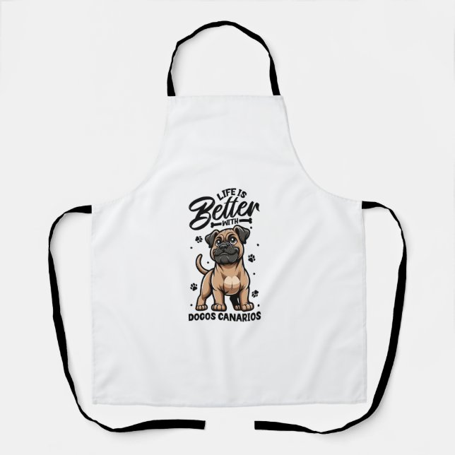 Bestes Leben mit Dogo Canario Schürze (Vorderseite)