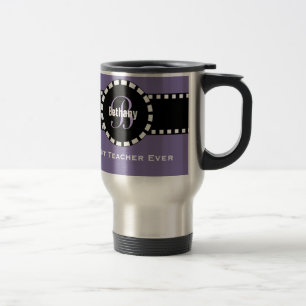 Bestes LEHRER Monogramm und individueller Name V11 Reisebecher