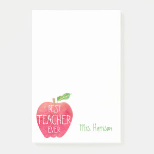 Bestes Lehrer-überhaupt kundengebundenes rotes Post-it Klebezettel