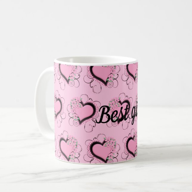 Bestes Mädchen Kaffeetasse (Vorderseite Links)