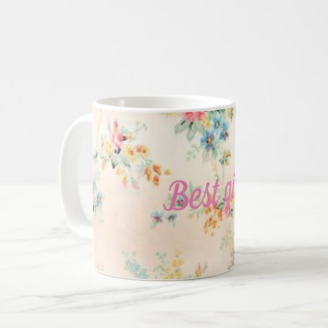 Bestes Mädchen Kaffeetasse (Vorderseite Links)