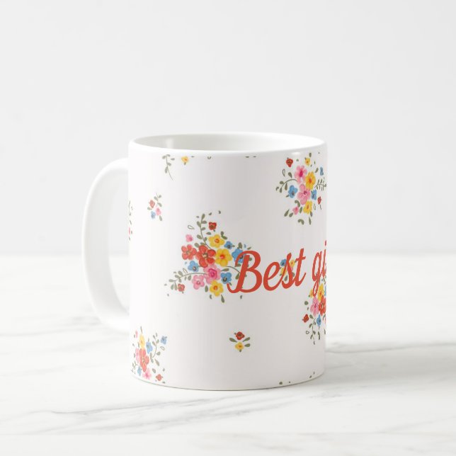 Bestes Mädchen Kaffeetasse (Vorderseite Links)