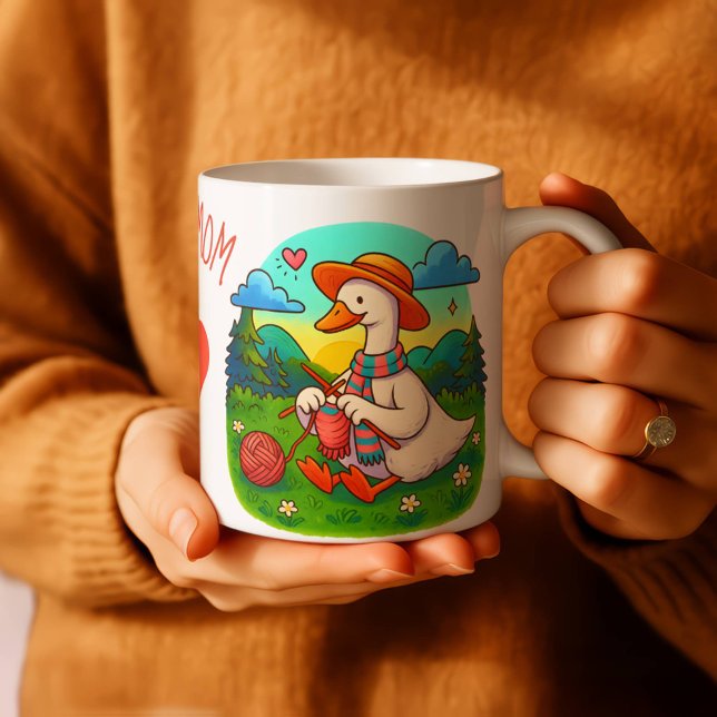 Bestes-Mama-Strickgans-Wärmeschutz-Muttertagsgesch Kaffeetasse (Von Creator hochgeladen)