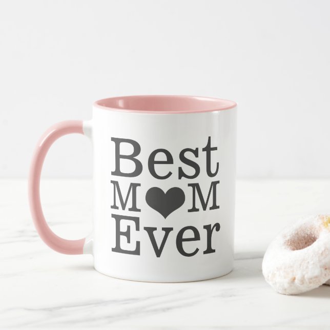 Bestes Mama-überhaupt Herz Tasse (Mit Donut)