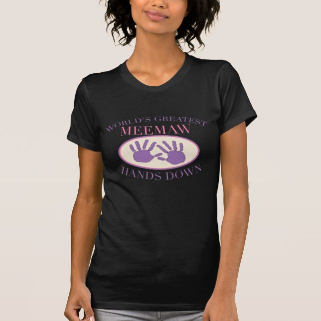 Bestes MeeMaw übergibt unten T - Shirt (Vorderseite)