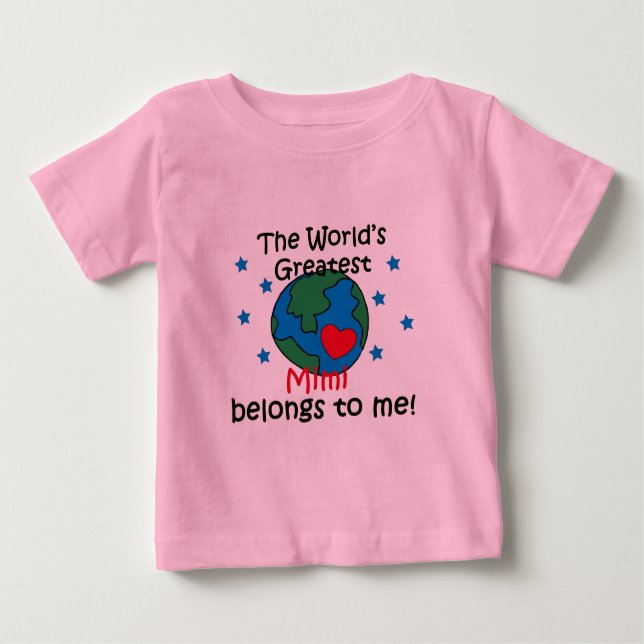 Bestes Mimi gehört mir Baby T-shirt (Vorderseite)