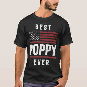 Bestes Mohngeschenk unter amerikanischer Flagge T-Shirt