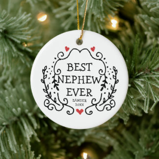 Bestes Nephew je Personalisiertes Geschenk von Tan Keramik Ornament