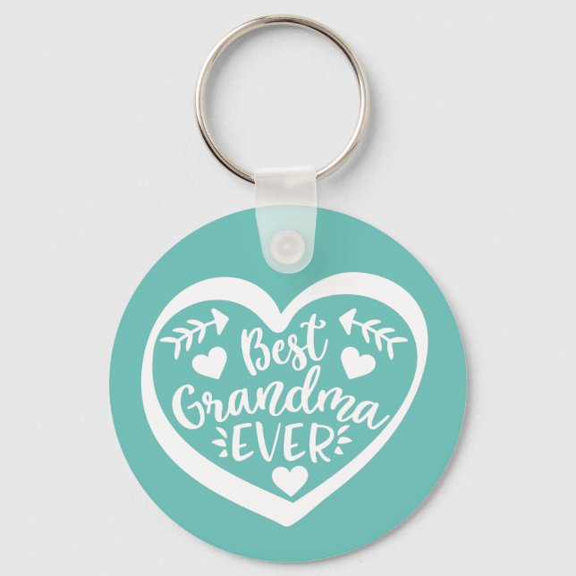 Bestes Oma-Ever-Herz-Geschenk Schlüsselanhänger (Vorderseite)