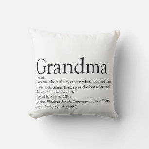 Bestes Oma Großmutter Definition Foto Kissen