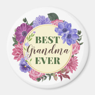 Bestes Oma je Blumenkranz Magnet
