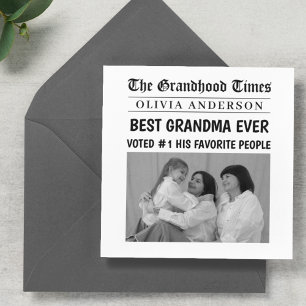 Bestes Oma je Custom Newspaper Headline Foto