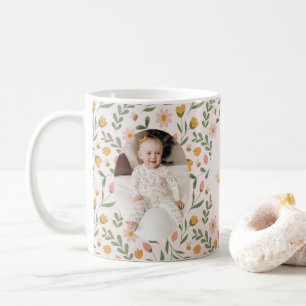 Bestes Oma je Floral Foto Tasse Frühjahrsgeschenk
