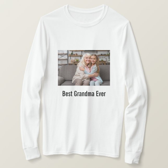 Bestes Oma je, individuelles Foto T-Shirt (Design vorne)