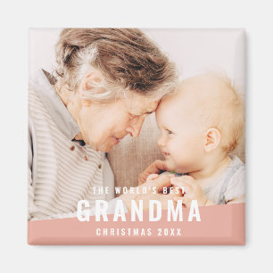 Bestes Oma Modern Chic Foto  Magnet