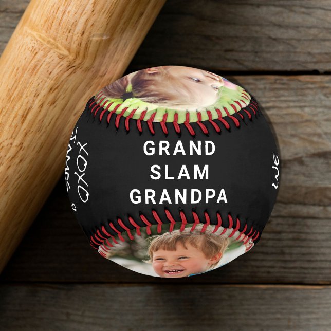 Bestes Opa Black-Foto Baseball (Von Creator hochgeladen)