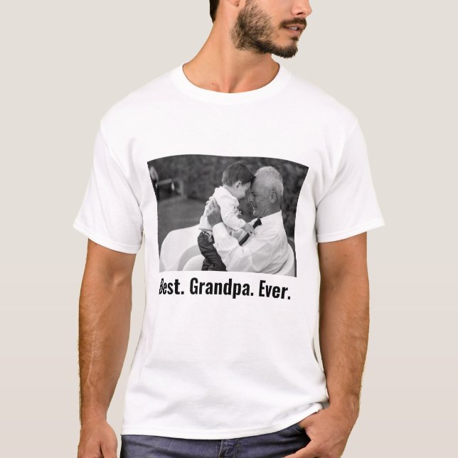 Bestes Opa-Foto je nach Familie T-Shirt (Vorderseite)