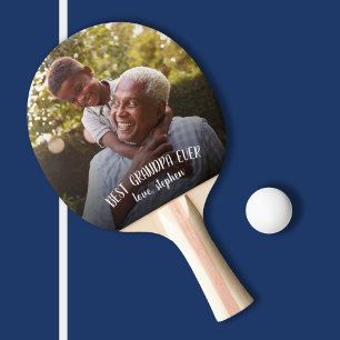 Bestes Opa-Foto je Vatertag Tischtennis Schläger