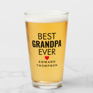 Bestes Opa-Geschenk für jedes schwarze Textherz Glas