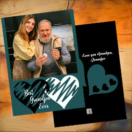 Bestes Opa je Vatertag Großvater Foto Feiertagskarte