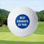 Bestes Opa von Par Sports Golfer Blau Golfball<br><div class="desc">Beste Opa par! Golfbälle. Geschenk für Großvater. Moderne,  blaue,  stilvolle Golfbälle.</div>