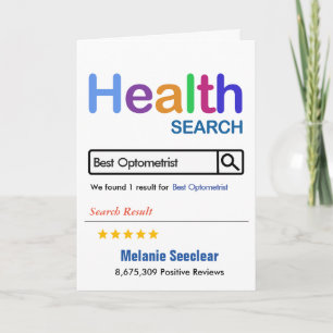 Bestes Optometriker Funny-Geschenk Dankeskarte