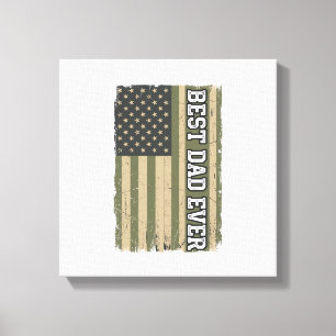 Bestes Papa Aller Patrioten Flagge Vintage Vater S Leinwanddruck