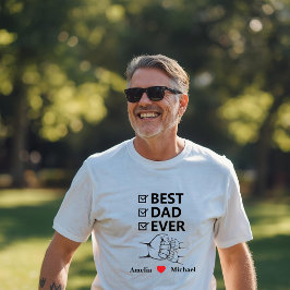 Bestes Papa Aller Personalisiertes T-Shirt