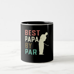 Bestes Papa by Par Golf Geschenk für Vater Vatert Zweifarbige Tasse