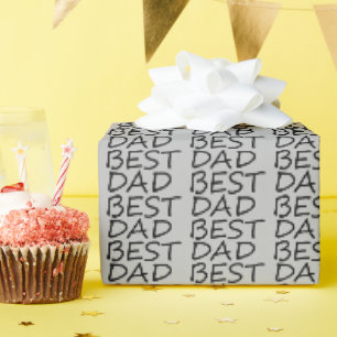 Bestes Papa graues, modernes Geschenk des Vaters Geschenkpapier