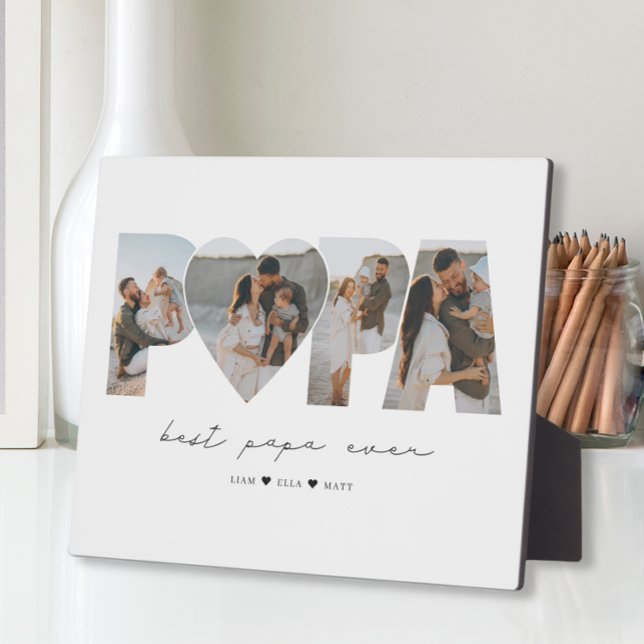 Bestes Papa je 4 Fotomaterial für Vater oder Großv Fotoplatte (Von Creator hochgeladen)