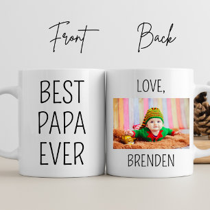Bestes Papa je Opa Geburtstag Personalisiertes Fot Tasse