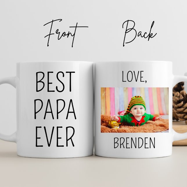 Bestes Papa je Opa Geburtstag Personalisiertes Fot Tasse (Von Creator hochgeladen)
