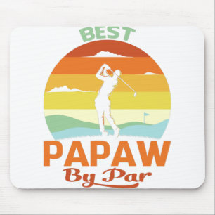 Bestes Papaw by Par Vatertag Golf Shirt Geschenk Mousepad