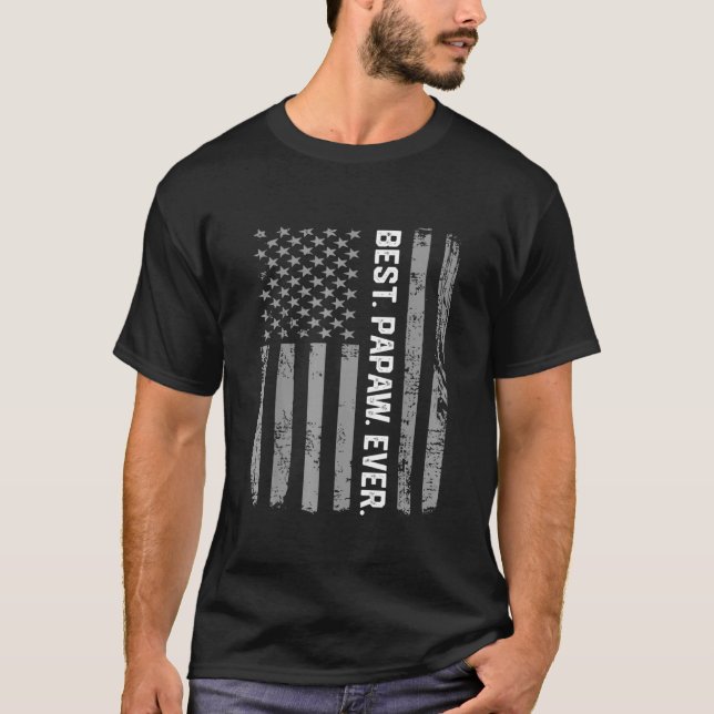 Bestes Papaw-Flag-Geschenk für Männervater T-Shirt (Vorderseite)