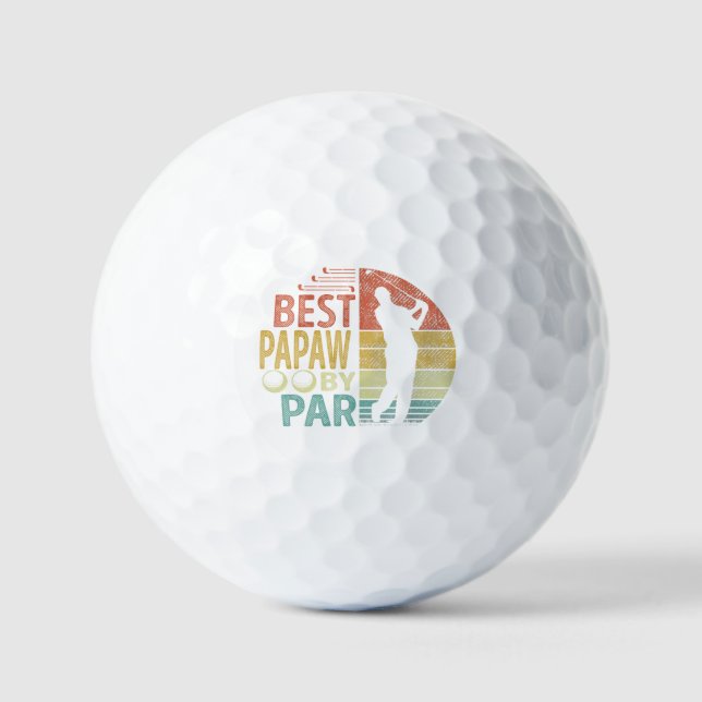 Bestes PAPAY nach Par Golf Golfer Golfball (Vorderseite)