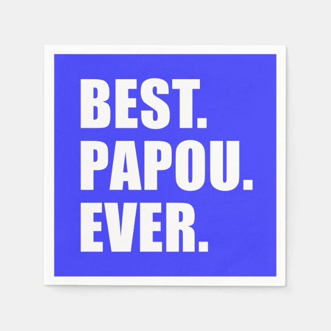 Bestes Papou je griechisches Großvater-Party Serviette (Vorderseite)